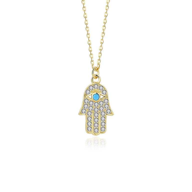 925 Sterling Silver Evil Eye Pendant Necklace