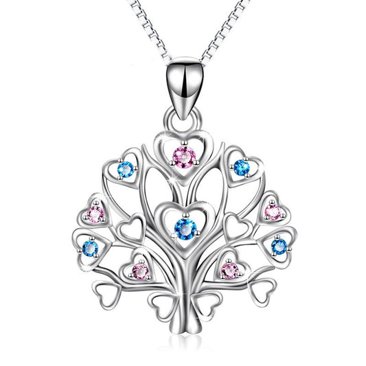 925 Sterling Silver Tree of Life Fashion Necklace