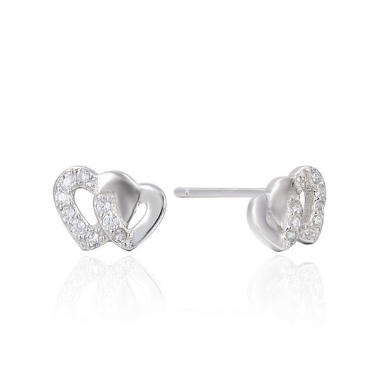 925 Sterling Silver Heart Earrings