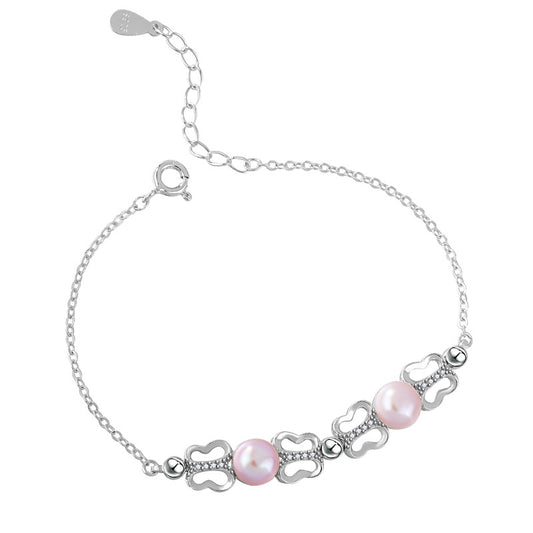925 Sterling Silver Pearl Fashion Bracelet
