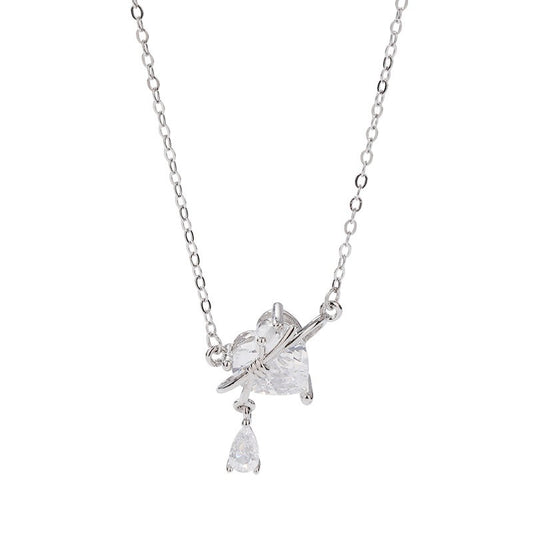 925 Sterling Silver Heart Fashion Necklace
