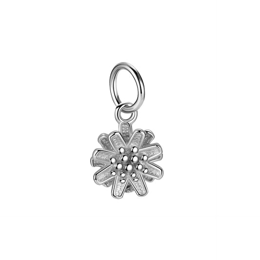 925 Sterling Silver Charm Sunflower For Jewelry DIY