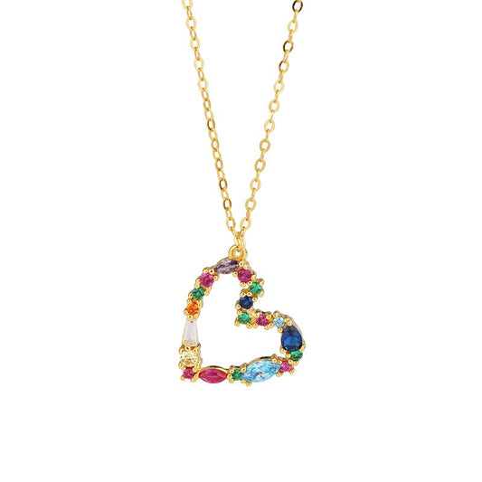 925 Sterling Silver Heart Fashion Necklace