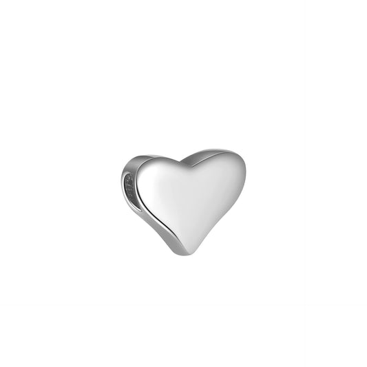 925 Sterling Silver Heart Charm For Jewelry DIY
