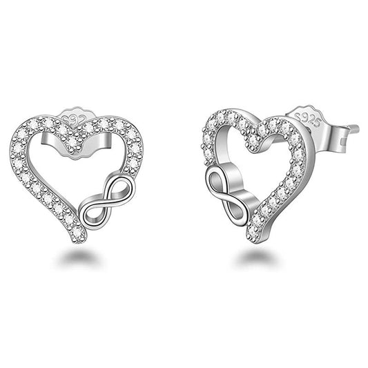 925 Sterling Silver Infinity Fashion Earrings