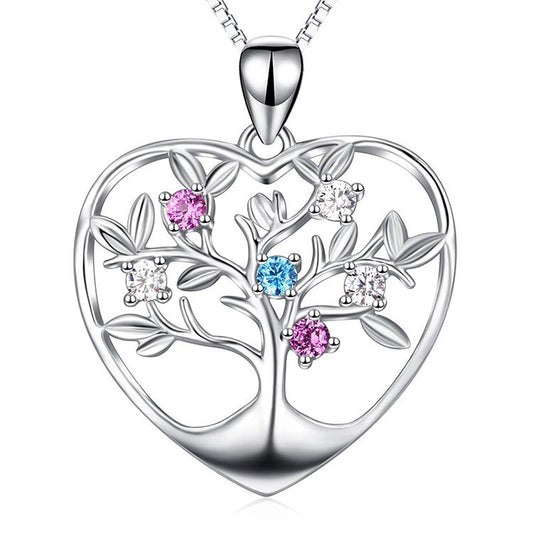 925 Sterling Silver Tree of Life Fashion Necklace