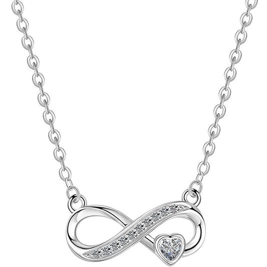 925 Sterling Silver Infinity Fashion Necklace
