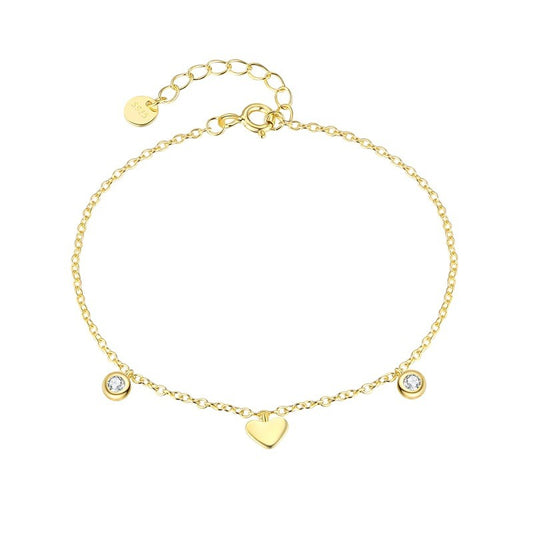 925 Sterling Silver Hearts Fashion Bracelet
