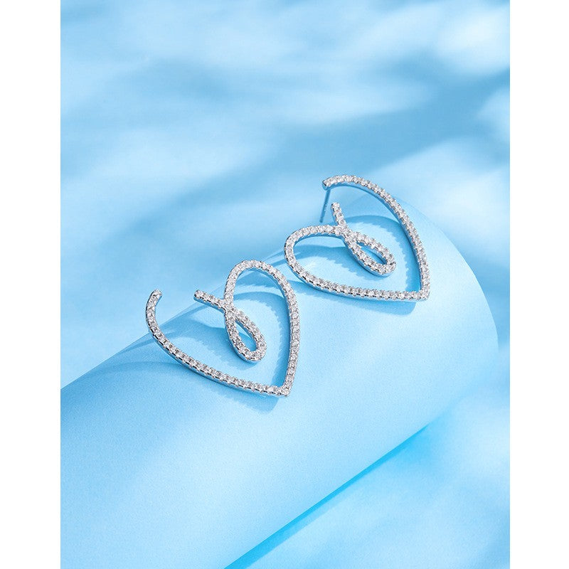 925 Sterling Silver Heart Earrings
