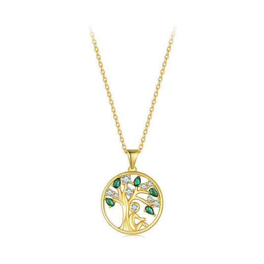 925 Sterling Silver Tree of Life Fashion Necklace