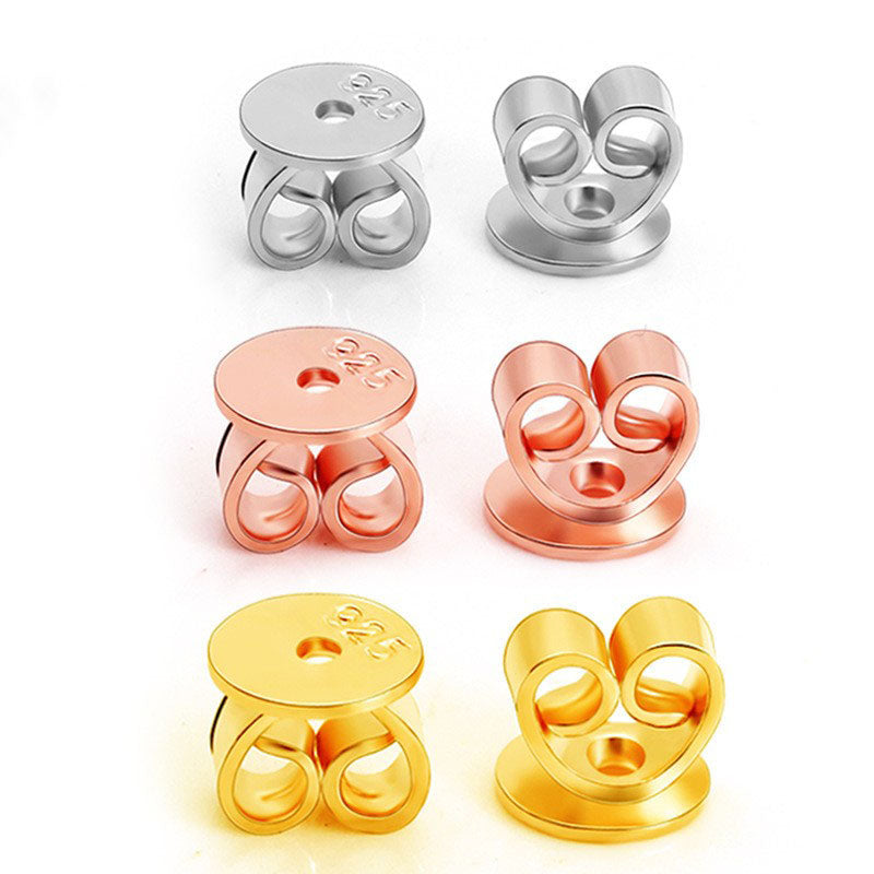 925 Sterling Silver Round Earring Back 5mm 6mm 7mm 8mm 9mm