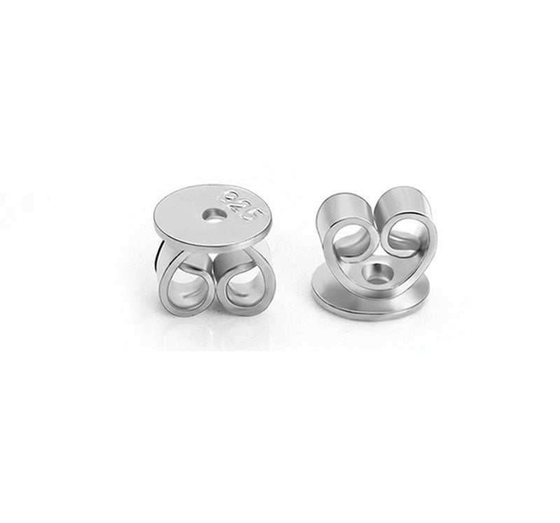 925 Sterling Silver Round Earring Back 5mm 6mm 7mm 8mm 9mm