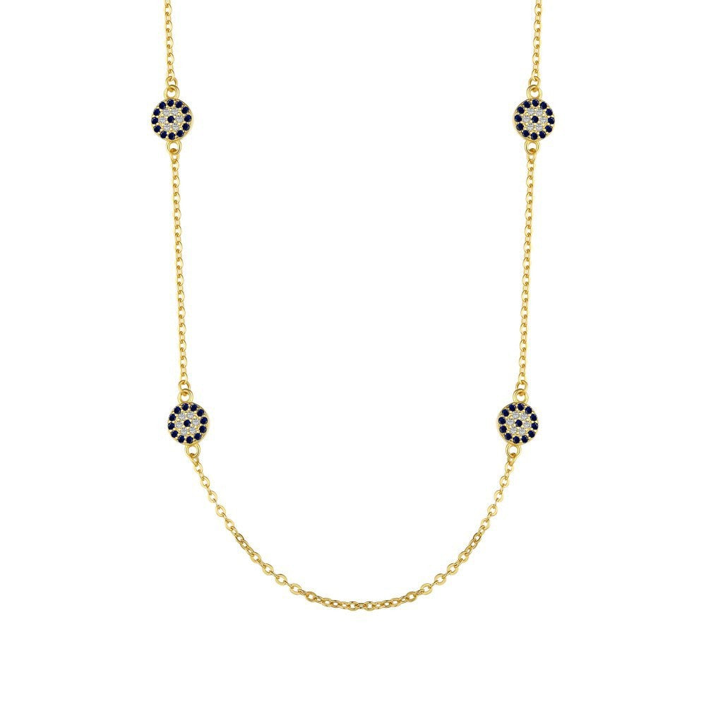 925 Sterling Silver Evil Eye Fashion Necklace