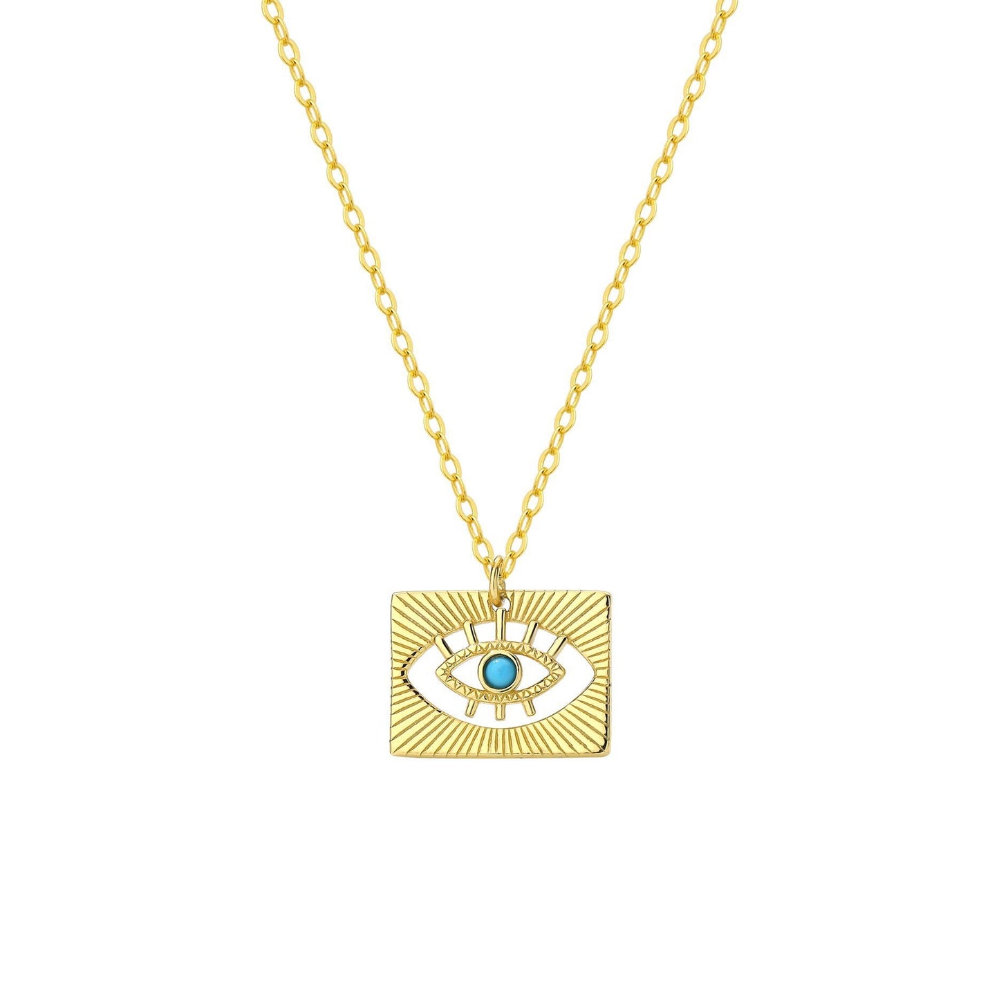 925 Sterling Silver Evil Eye Pendant Necklace