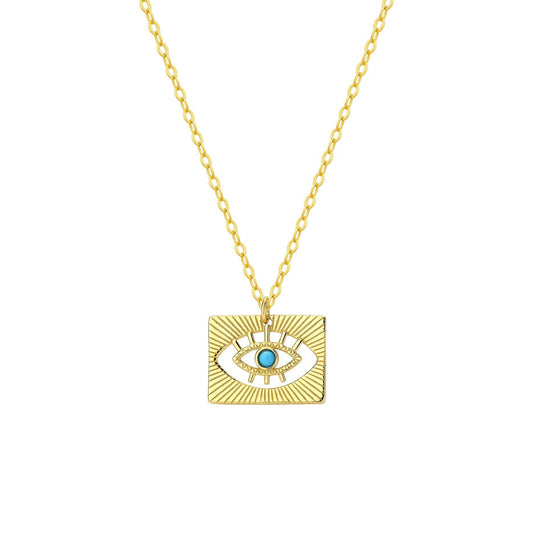 925 Sterling Silver Evil Eye Pendant Necklace