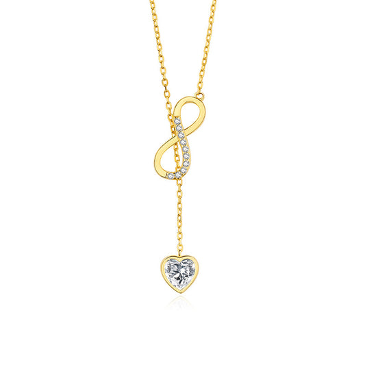 925 Sterling Silver Infinity Fashion Necklace