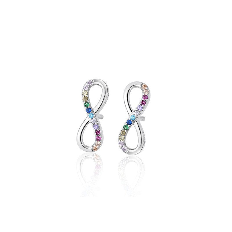 925 Sterling Silver Infinity Fashion Earrings