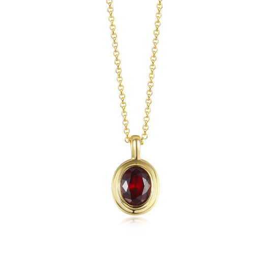 925 Sterling Silver Zircon Pendant Necklace