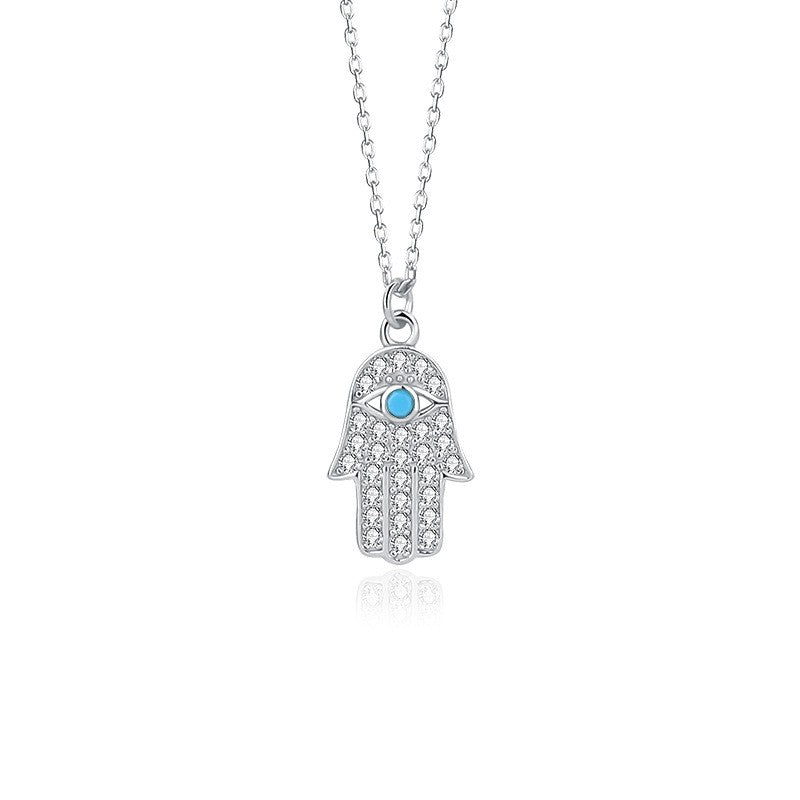 925 Sterling Silver Evil Eye Pendant Necklace