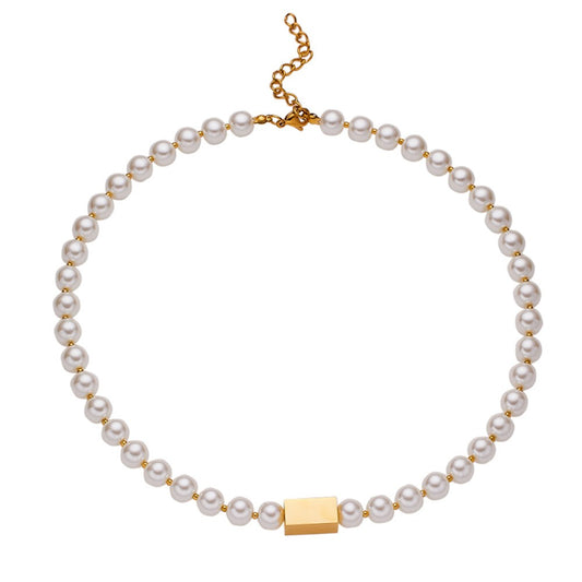 Stainless Steel Fashion Pearl Necklace