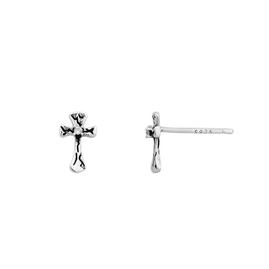 925 Sterling Silver Cross Earrings