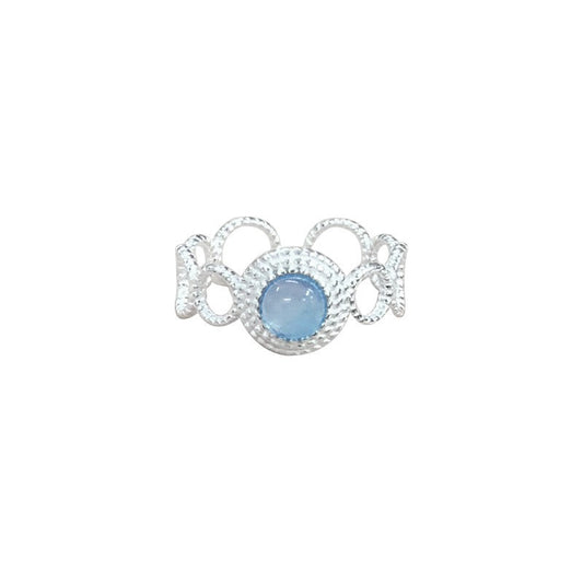 925 Sterling Silver Nature Stone Fashion Ring