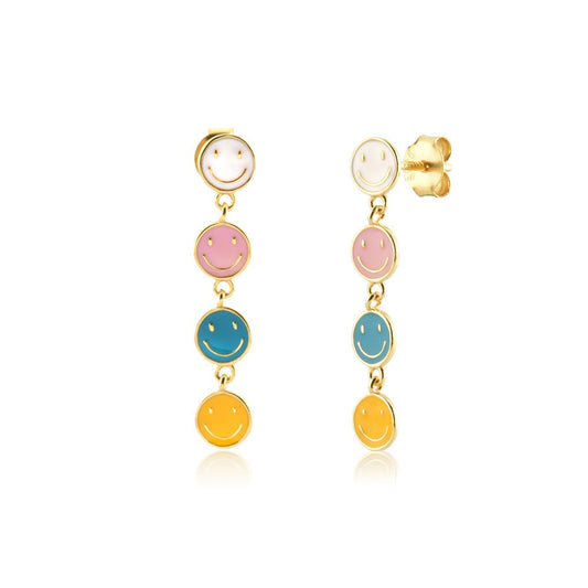925 Sterling Silver Face Fashion Earrings