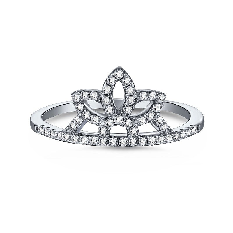 925 Sterling Silver Crown Fashion Ring