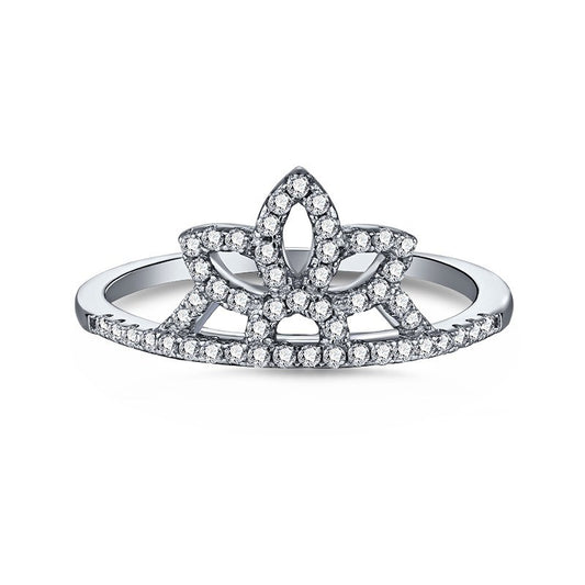 925 Sterling Silver Crown Fashion Ring