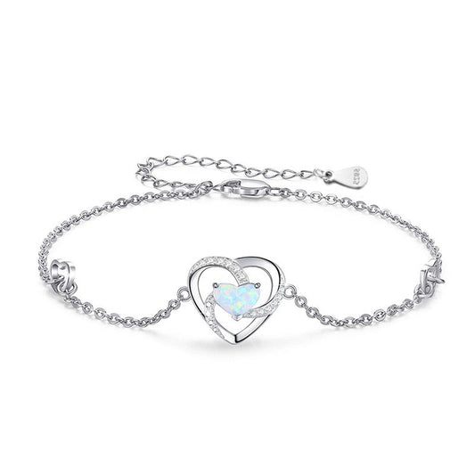 925 Sterling Silver Heart Fashion Bracelet