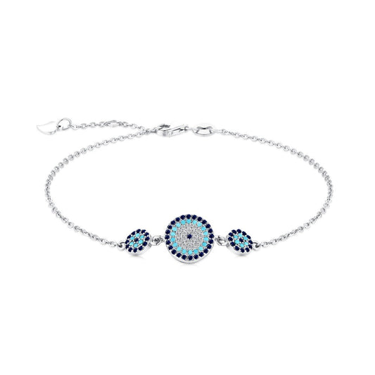925 Sterling Silver Evil Eye Fashion Bracelet
