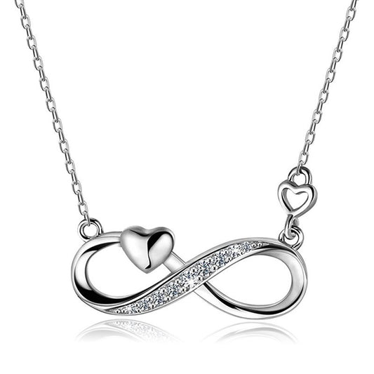 925 Sterling Silver Infinity Fashion Necklace