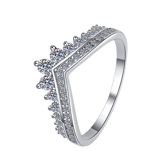 925 Sterling Silver Elegant Crown Fashion Ring
