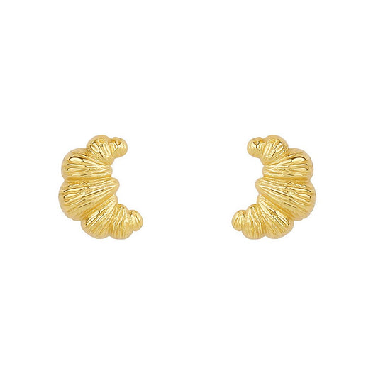 925 Sterling Silver Croissant Earrings
