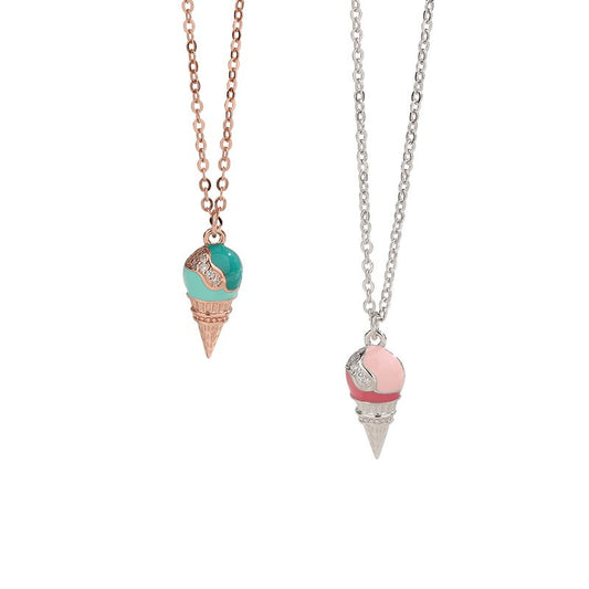 925 Sterling Silver Icecream Pendant Necklace