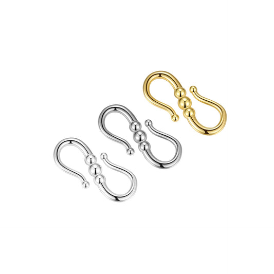 925 Sterling Silver S-Hook Clasp For Jewelry DIY