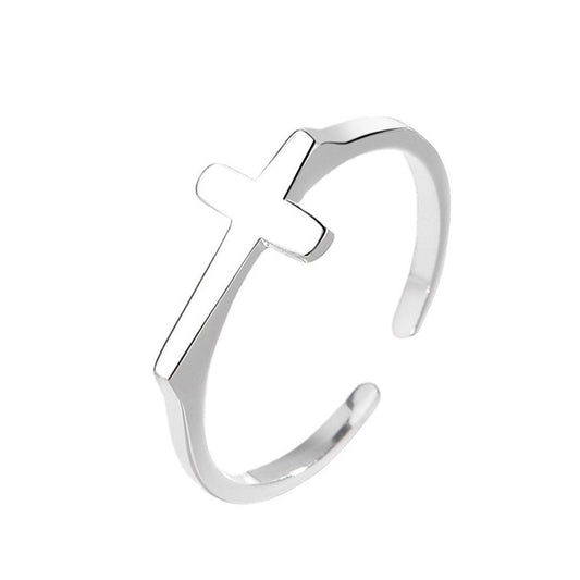 925 Sterling Silver Cross Fashion Ring