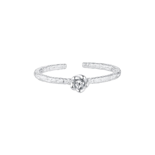 925 Sterling Silver Flower Fashion Open Ring