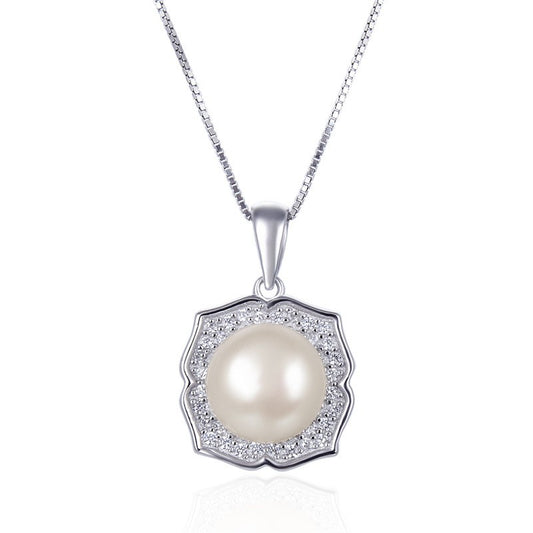 925 Sterling Silver Pearl Fashion Necklace