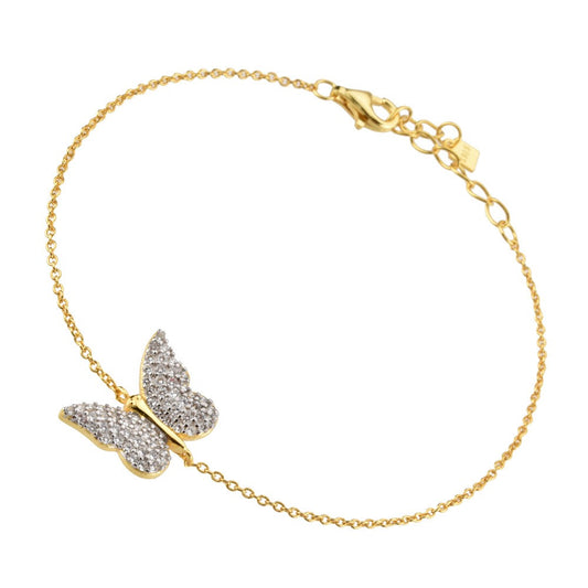 925 Sterling Silver Butterfly Fashion Bracelet