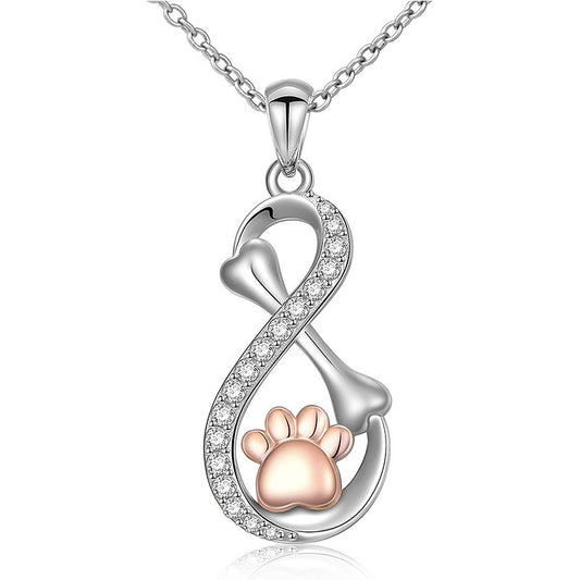 925 Sterling Silver Infinity Fashion Necklace