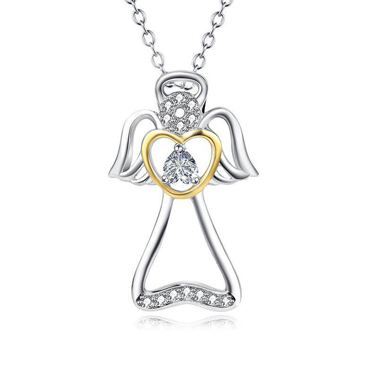 925 Sterling Silver Angel Fashion Necklace