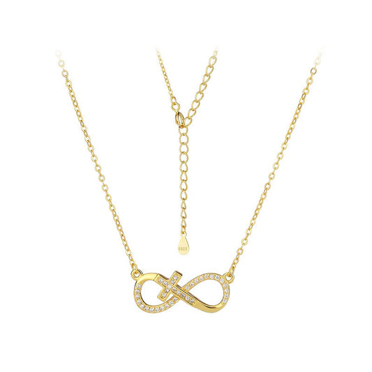 925 Sterling Silver Infinity Fashion Necklace