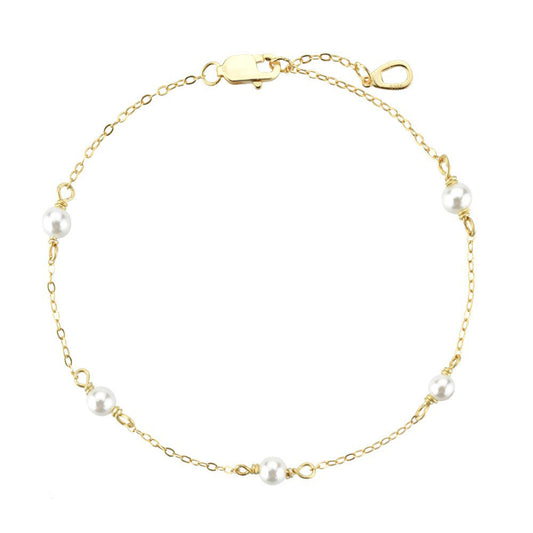 925 Sterling Silver Pearl Fashion Bracelet