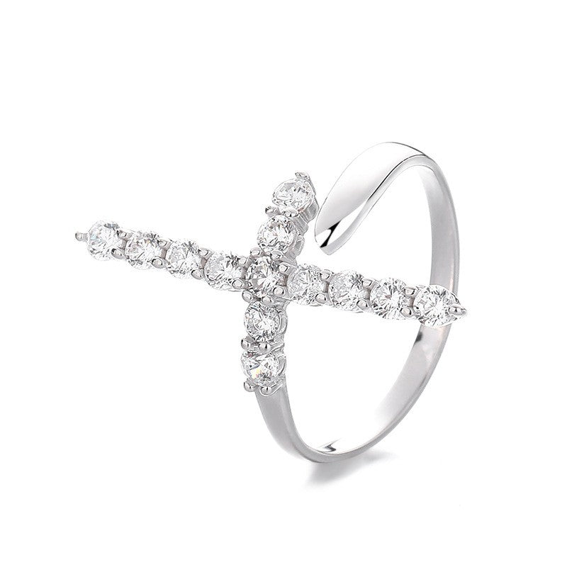 925 Sterling Silver Cross Fashion Ring