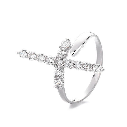 925 Sterling Silver Cross Fashion Ring