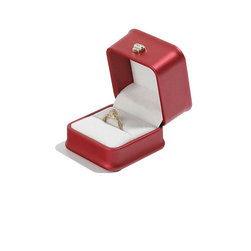 PU Leather Crown-Inspired Jewelry Box