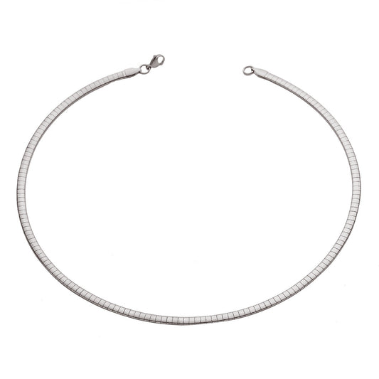 Stainless Steel Fashion Flat Snake Necklace