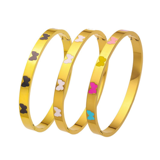 Stainless Steel Minimalist Butterfly Fashion Bangle