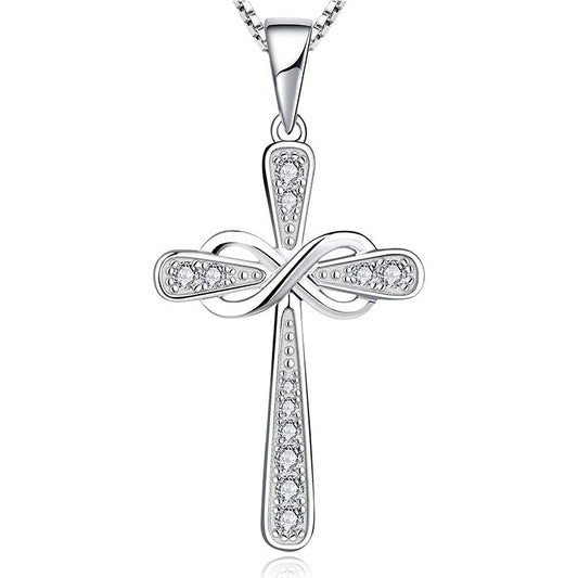 925 Sterling Silver Infinity Fashion Necklace